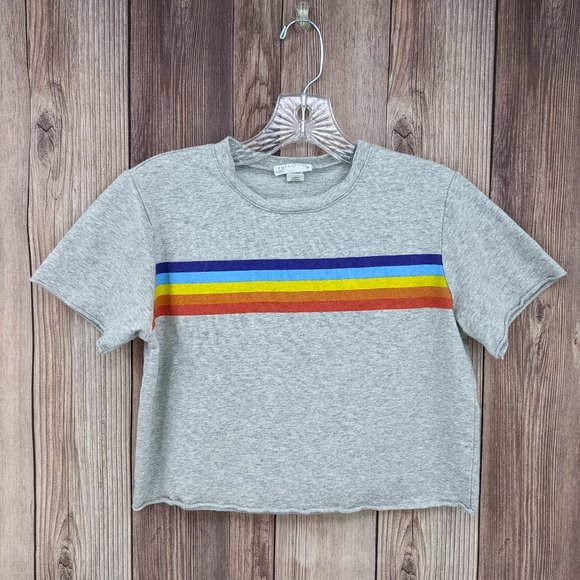 FULL TILT Rainbow Crop Tee Sz XS - Picture 3 of 7